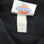 Dickies 90年代 USA製 ヴィンテージ 半袖ワークシャツ XL ブラック ダブルポケット