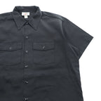 Dickies 90年代 USA製 ヴィンテージ 半袖ワークシャツ XL ブラック ダブルポケット