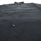 Dickies 90年代 USA製 ヴィンテージ 半袖ワークシャツ XL ブラック ダブルポケット