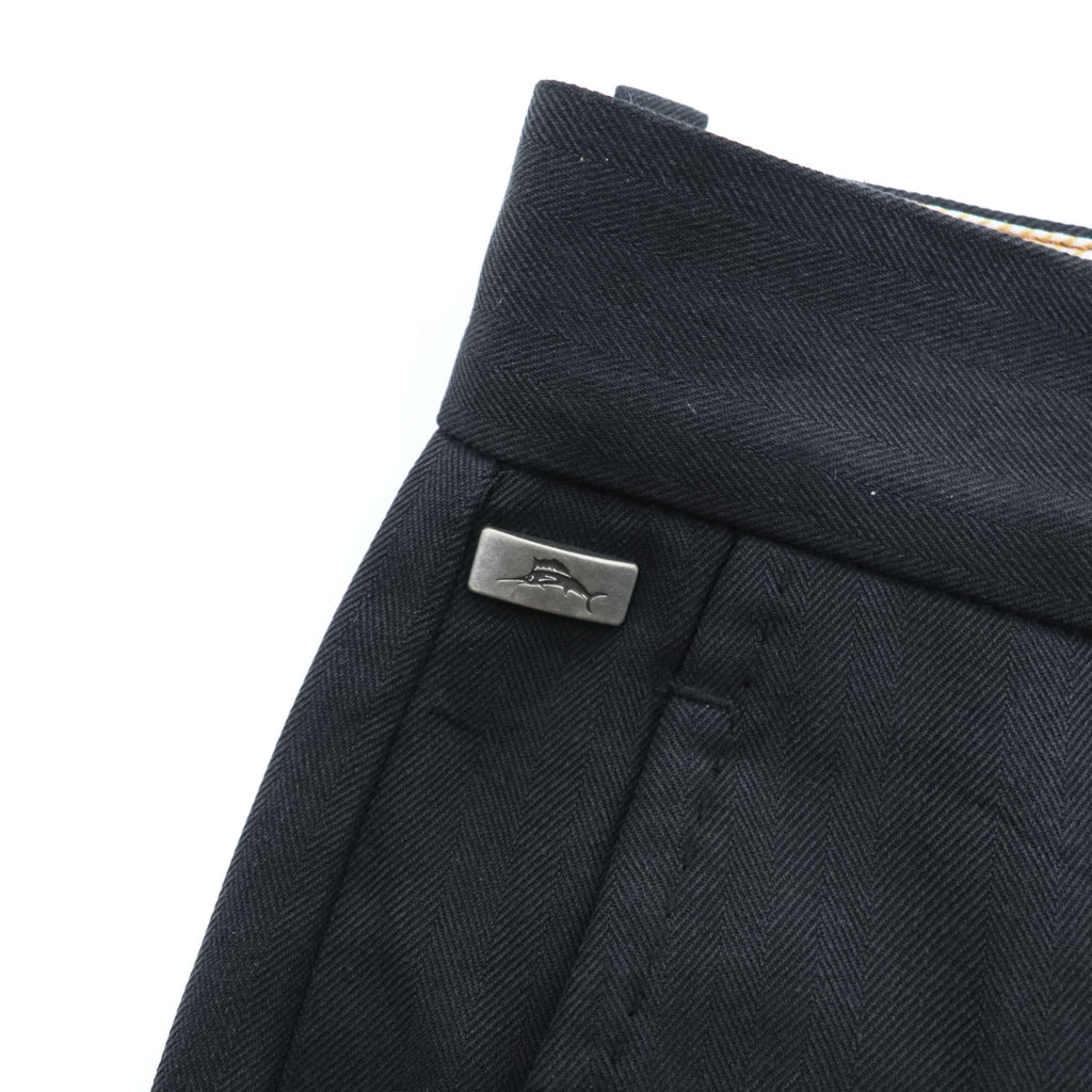 TOMMY BAHAMA シルクブレンド ヘリンボーン スラックス パンツ 36 x 32 ブラック