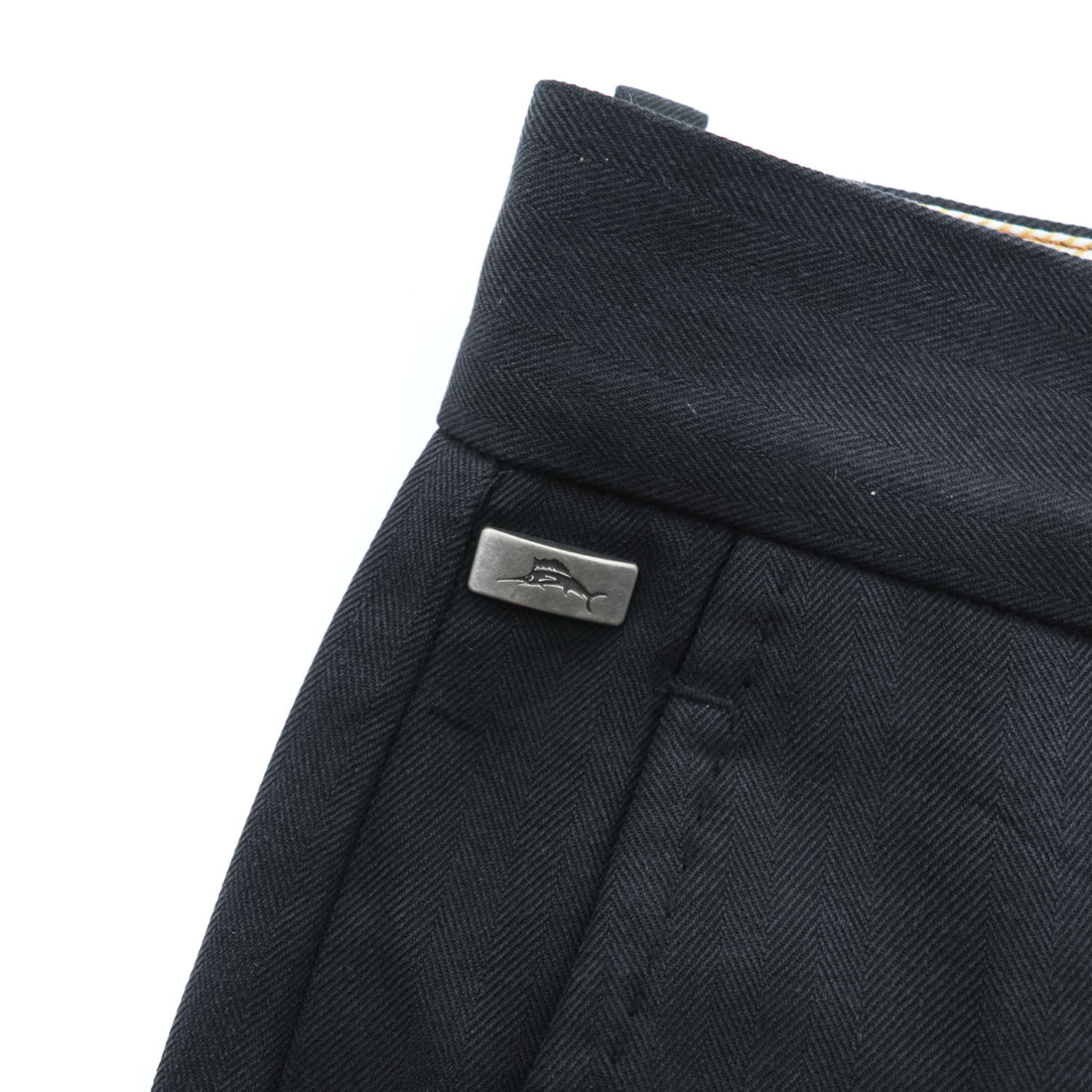 TOMMY BAHAMA シルクブレンド ヘリンボーン スラックス パンツ 36 x 32 ブラック