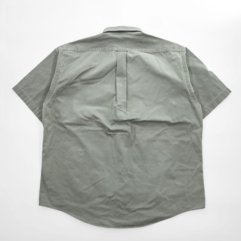 FILSON 半袖ワークシャツ L カーキ グリーン ダブルフラップポケット ミリタリー