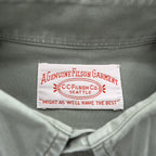 FILSON 半袖ワークシャツ L カーキ グリーン ダブルフラップポケット ミリタリー