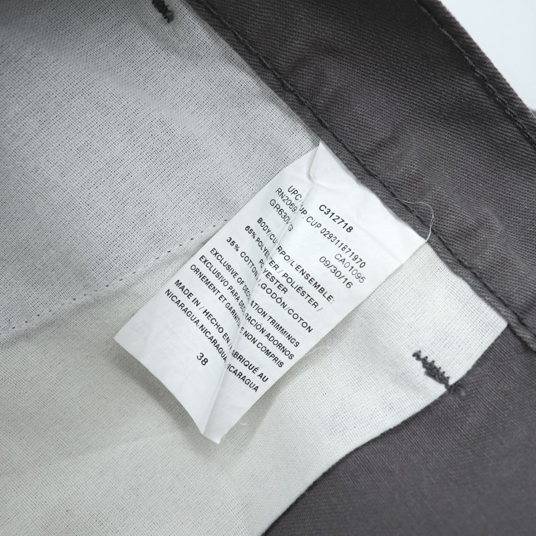 Dickies ワークショーツ ショートパンツ ハーフパンツ W38 グレー ビッグサイズ GR630VG