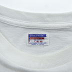 DUBBLE WORKS ( WAREHOUSE ) 日本製 Tシャツ L ホワイト シングルステッチ NAVY AA 染み込みプリント