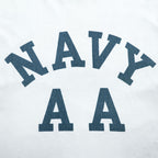 DUBBLE WORKS ( WAREHOUSE ) 日本製 Tシャツ L ホワイト シングルステッチ NAVY AA 染み込みプリント