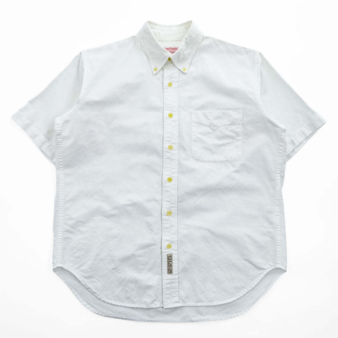 FILSON 半袖 ボタンダウンシャツ S ホワイト オックスフォード 胸ポケット