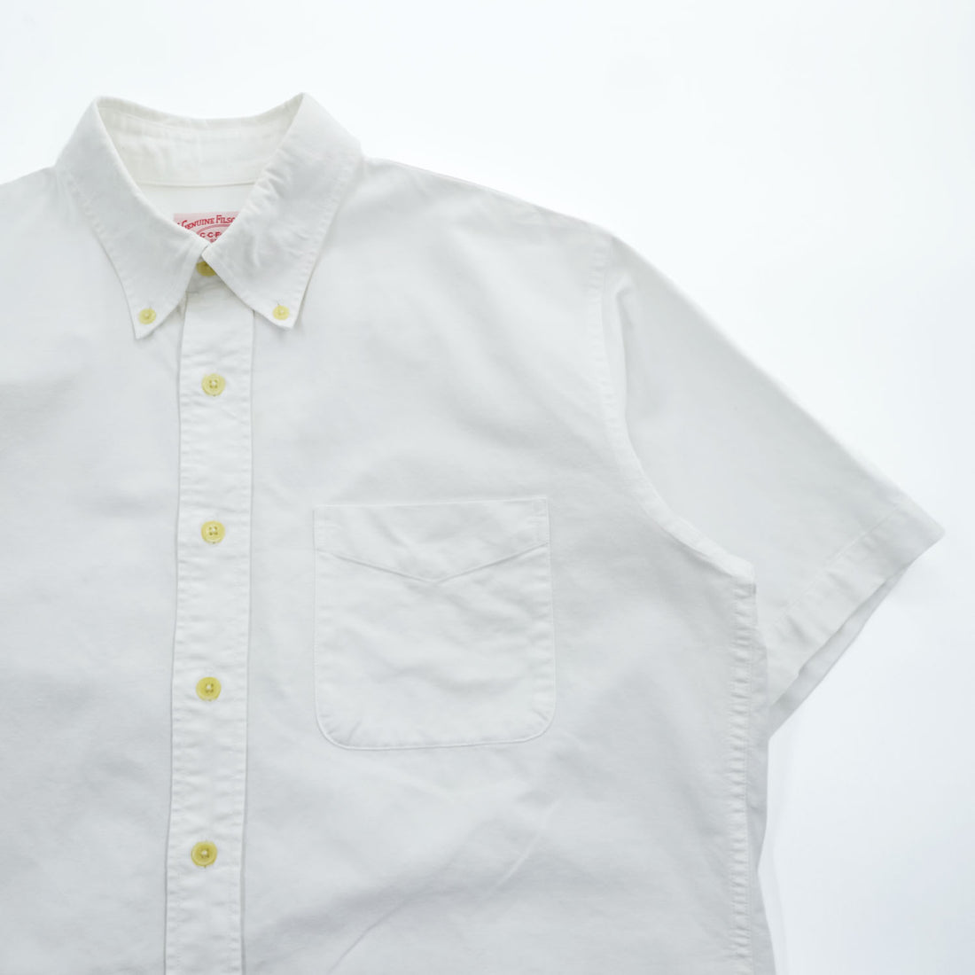 FILSON 半袖 ボタンダウンシャツ S ホワイト オックスフォード 胸ポケット