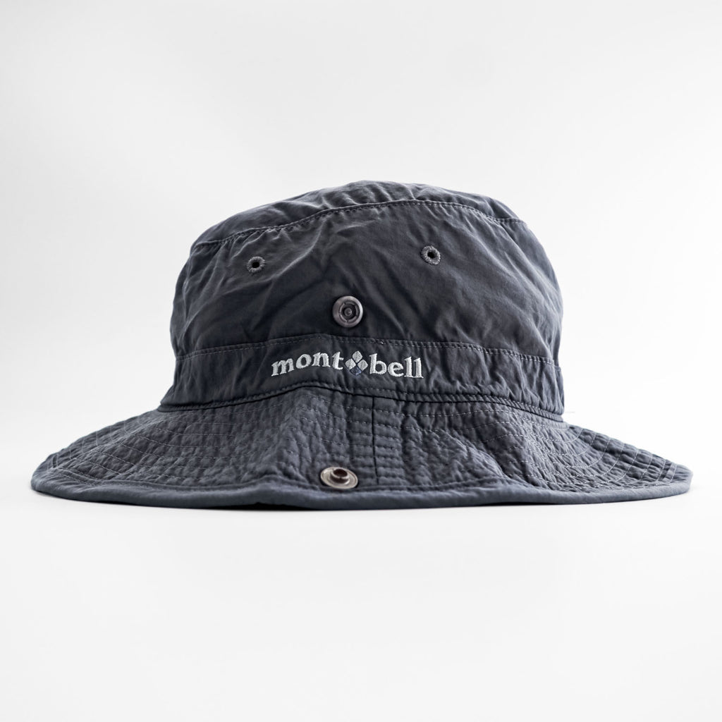 mont-bell フィッシングハット ナイロン アウトドアハット グレー あごひも付き 1118603
