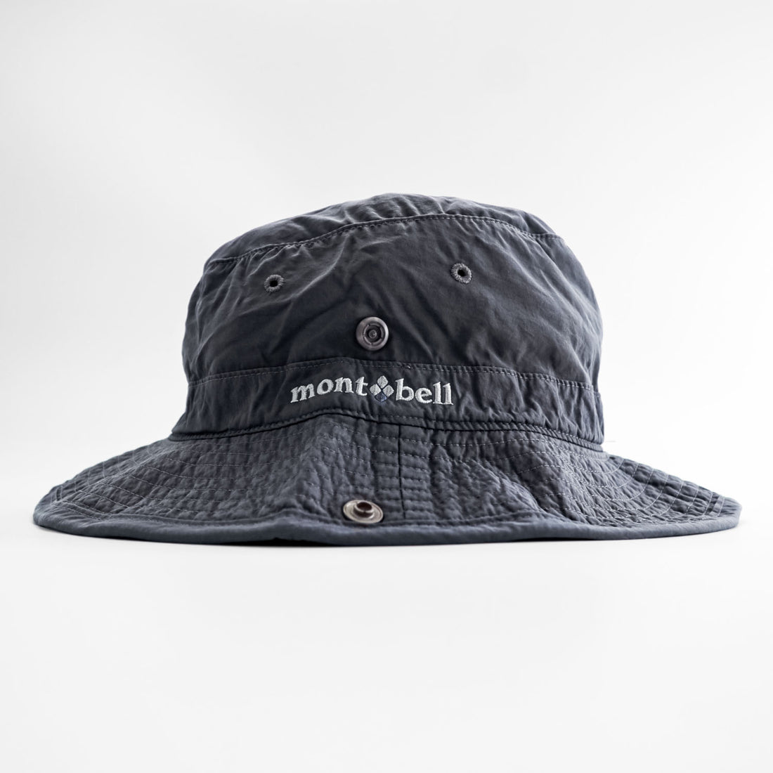 mont-bell フィッシングハット ナイロン アウトドアハット グレー あごひも付き 1118603