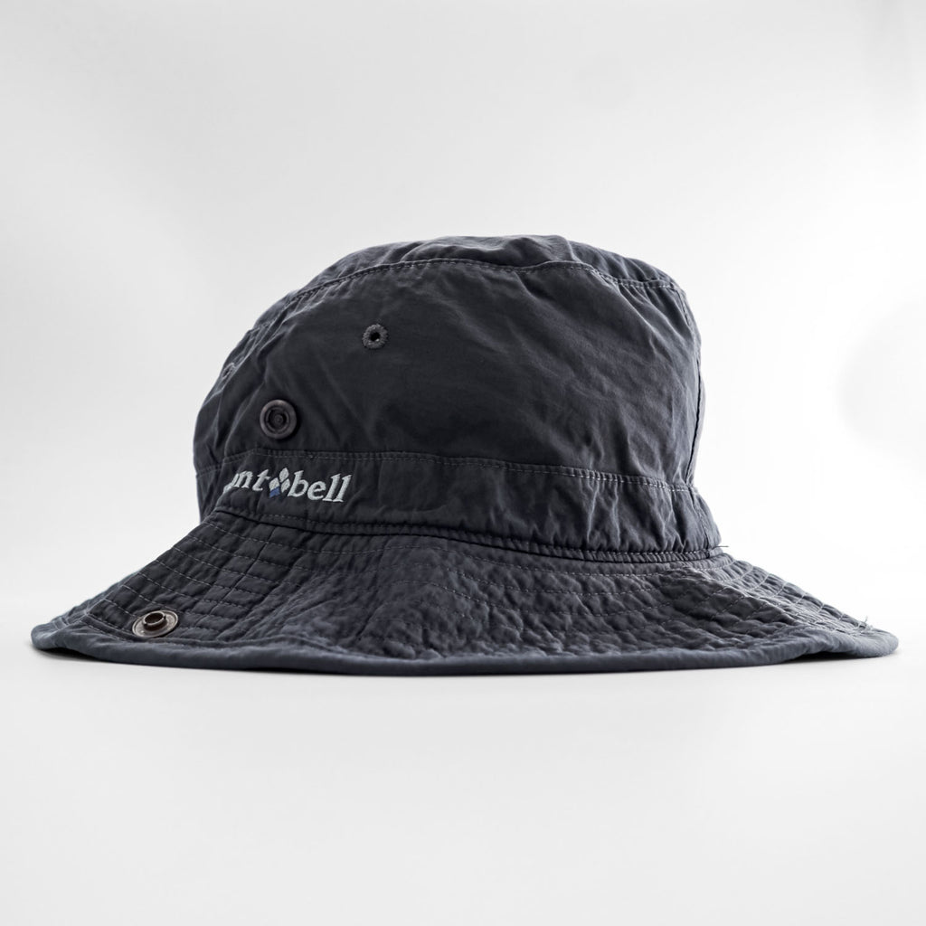 mont-bell フィッシングハット ナイロン アウトドアハット グレー あごひも付き 1118603