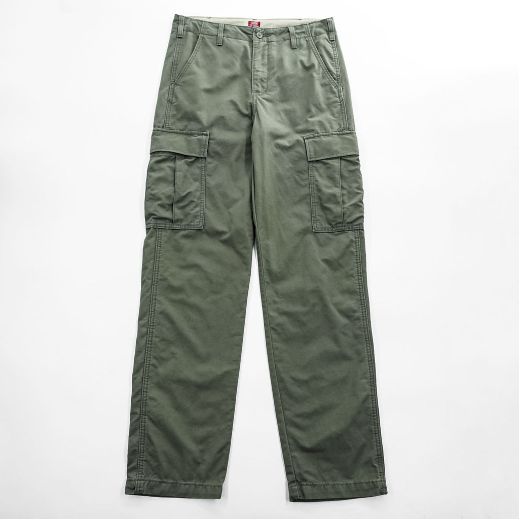 Levi's カーゴ ワークパンツ L カーキ グリーン キャンバス XX CARGO STRAIGHT ダック地 A7364-0002
