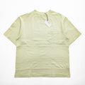 AURALEE 日本製 ポケット Tシャツ L イエロー SUPER FINE COTTON SALT SHRINK PIQUE BIG TEE サイドスリット A22ST02EK 未使用品