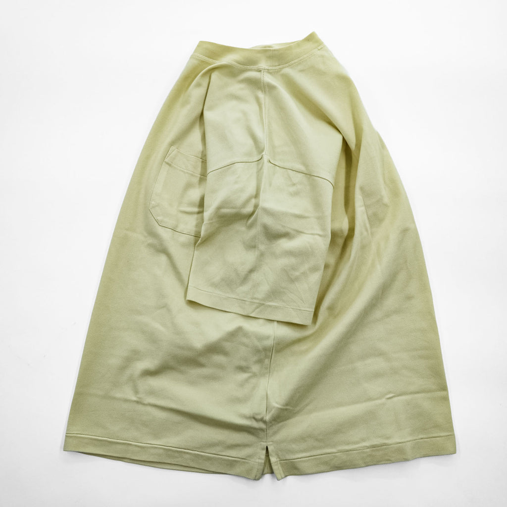 AURALEE 日本製 ポケット Tシャツ L イエロー SUPER FINE COTTON SALT SHRINK PIQUE BIG TEE サイドスリット A22ST02EK 未使用品