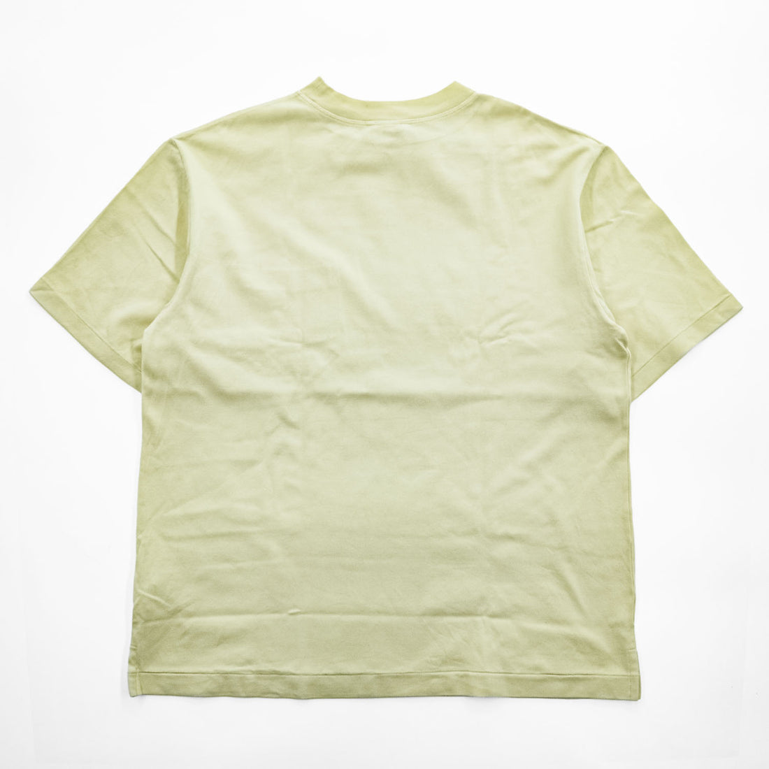 AURALEE 日本製 ポケット Tシャツ L イエロー SUPER FINE COTTON SALT SHRINK PIQUE BIG TEE サイドスリット A22ST02EK 未使用品