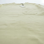AURALEE 日本製 ポケット Tシャツ L イエロー SUPER FINE COTTON SALT SHRINK PIQUE BIG TEE サイドスリット A22ST02EK 未使用品