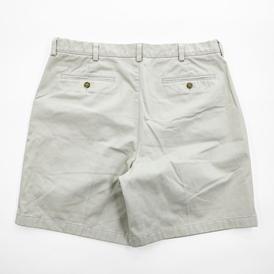 L.L.Bean 2タック プリーツショーツ ショートパンツ L ベージュ COMFORT WAIST 240259
