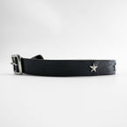 ROTTWEILER スター スタッズ レザー ベルト ブラック シルバー バックル ナロー