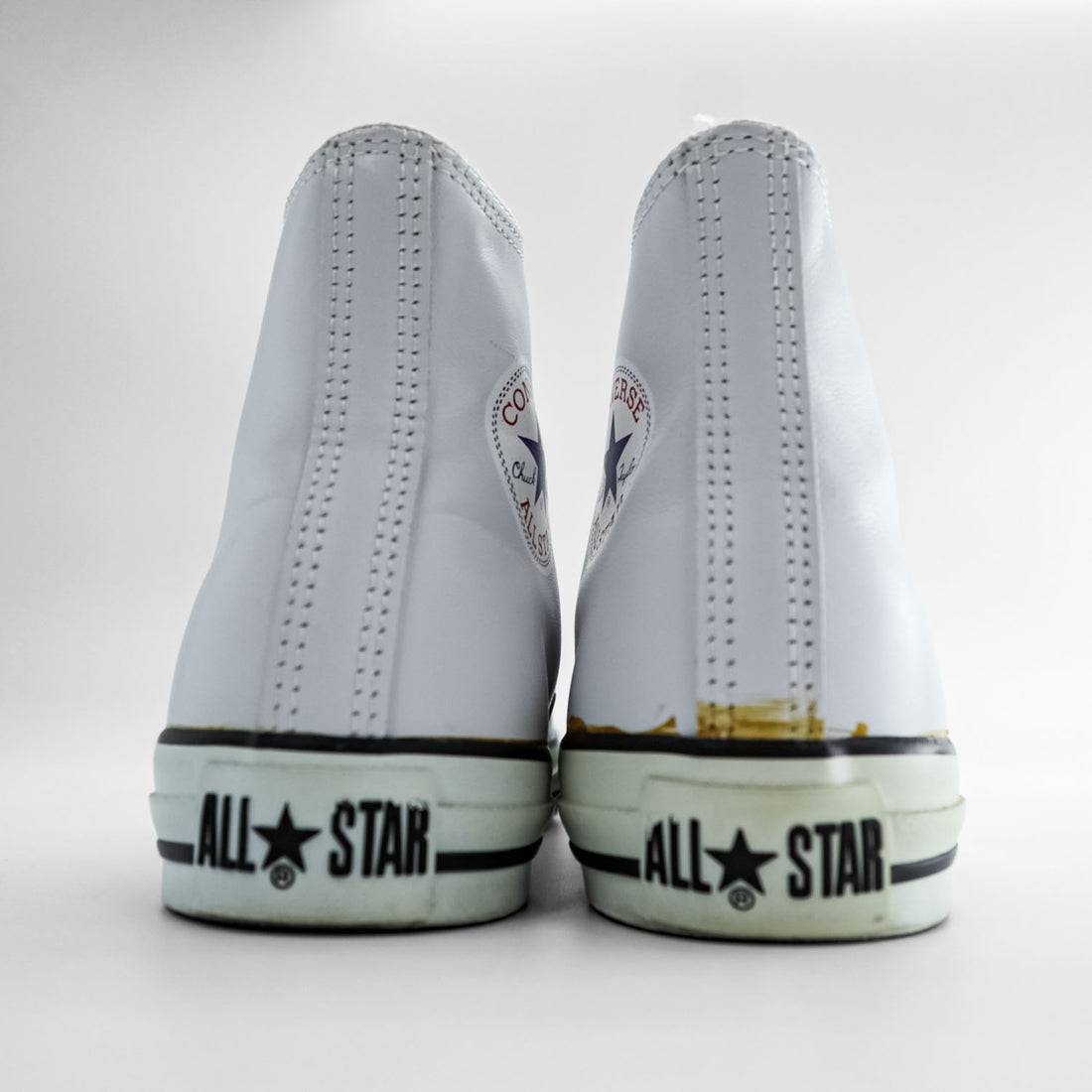 CONVERSE オールスター ALL STAR レザー ハイカットスニーカー 26cm ホワイト 1B907