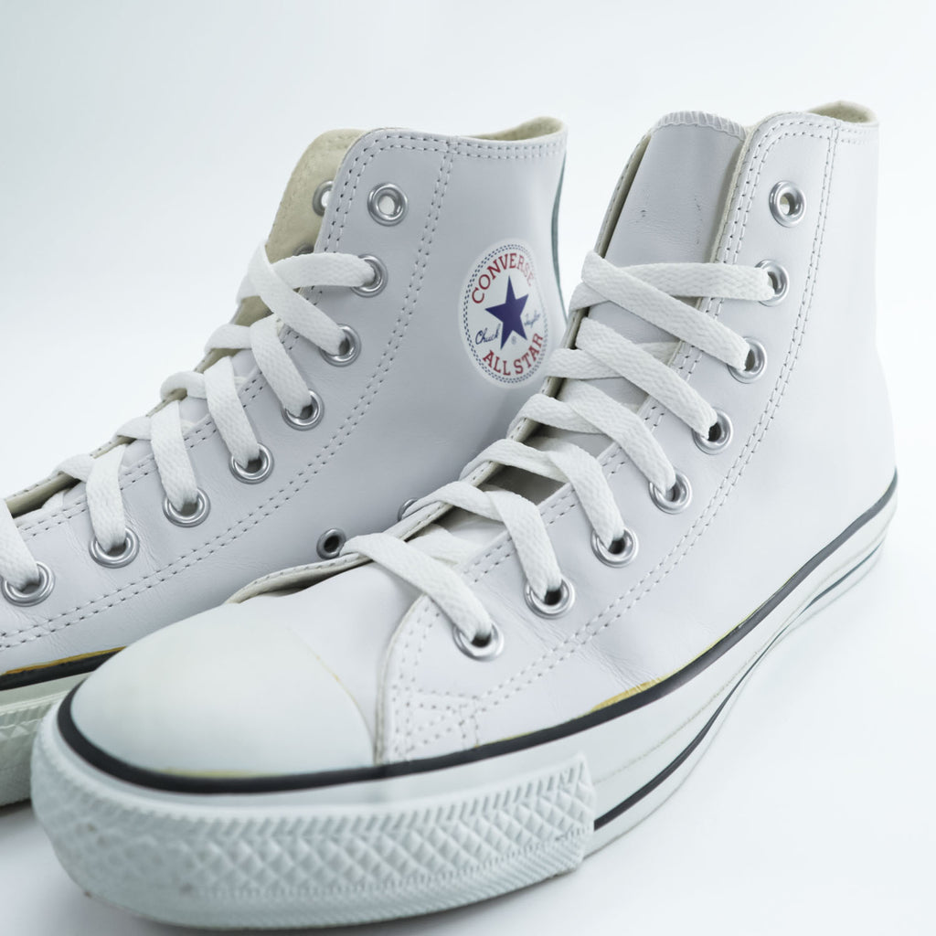 CONVERSE オールスター ALL STAR レザー ハイカットスニーカー 26cm ホワイト 1B907
