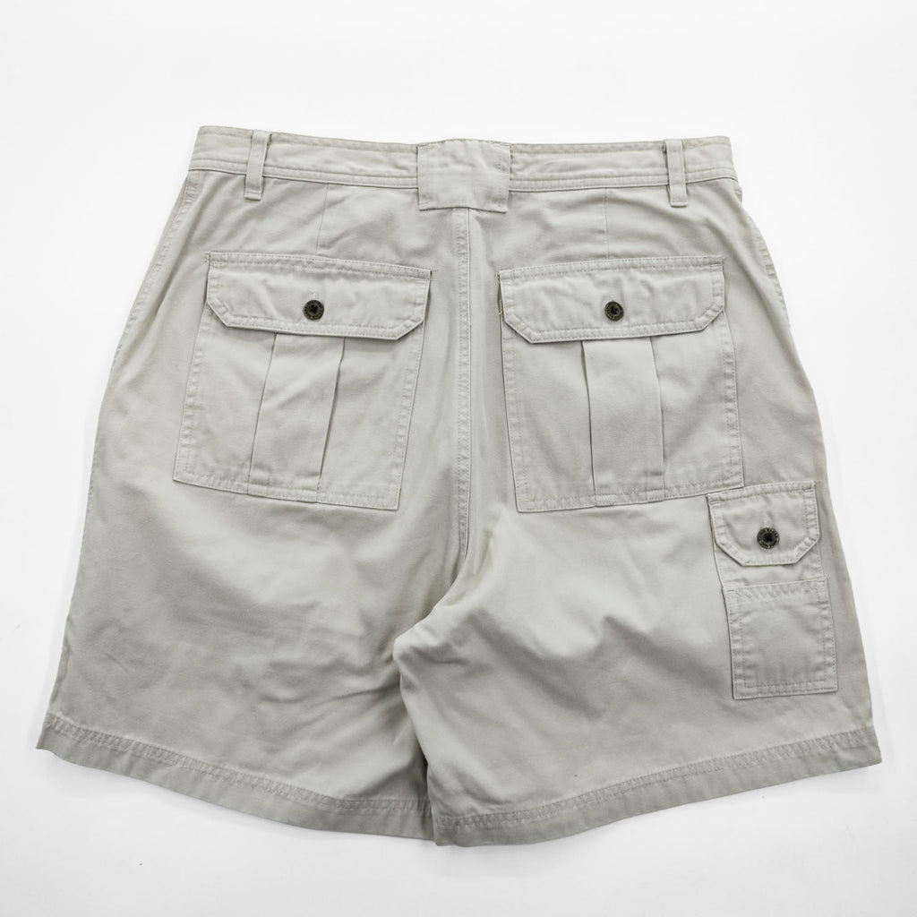 Eddie Bauer カーゴショーツ ブッシュ ショートパンツ L ベージュ キャンバス 3805