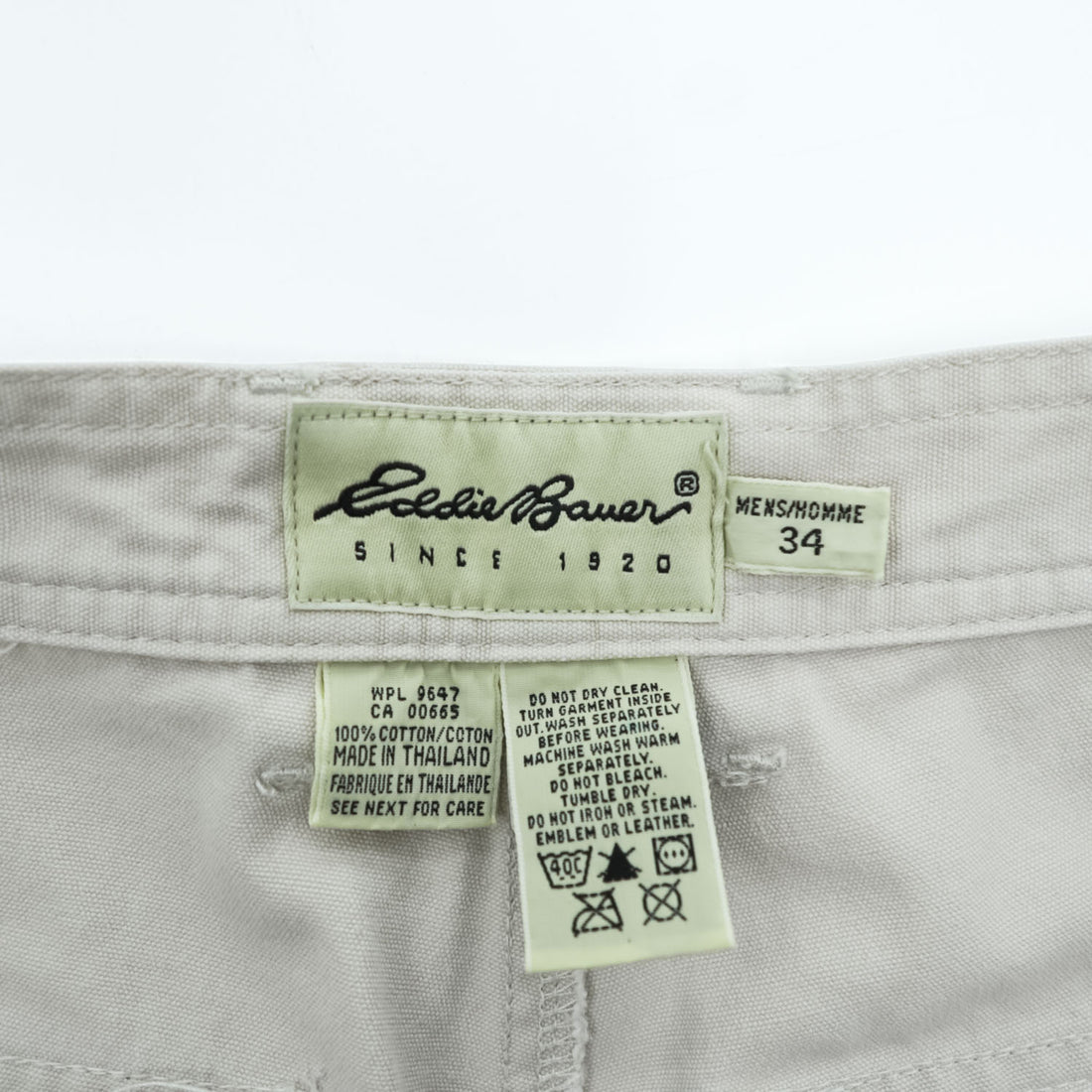 Eddie Bauer カーゴショーツ ブッシュ ショートパンツ L ベージュ キャンバス 3805