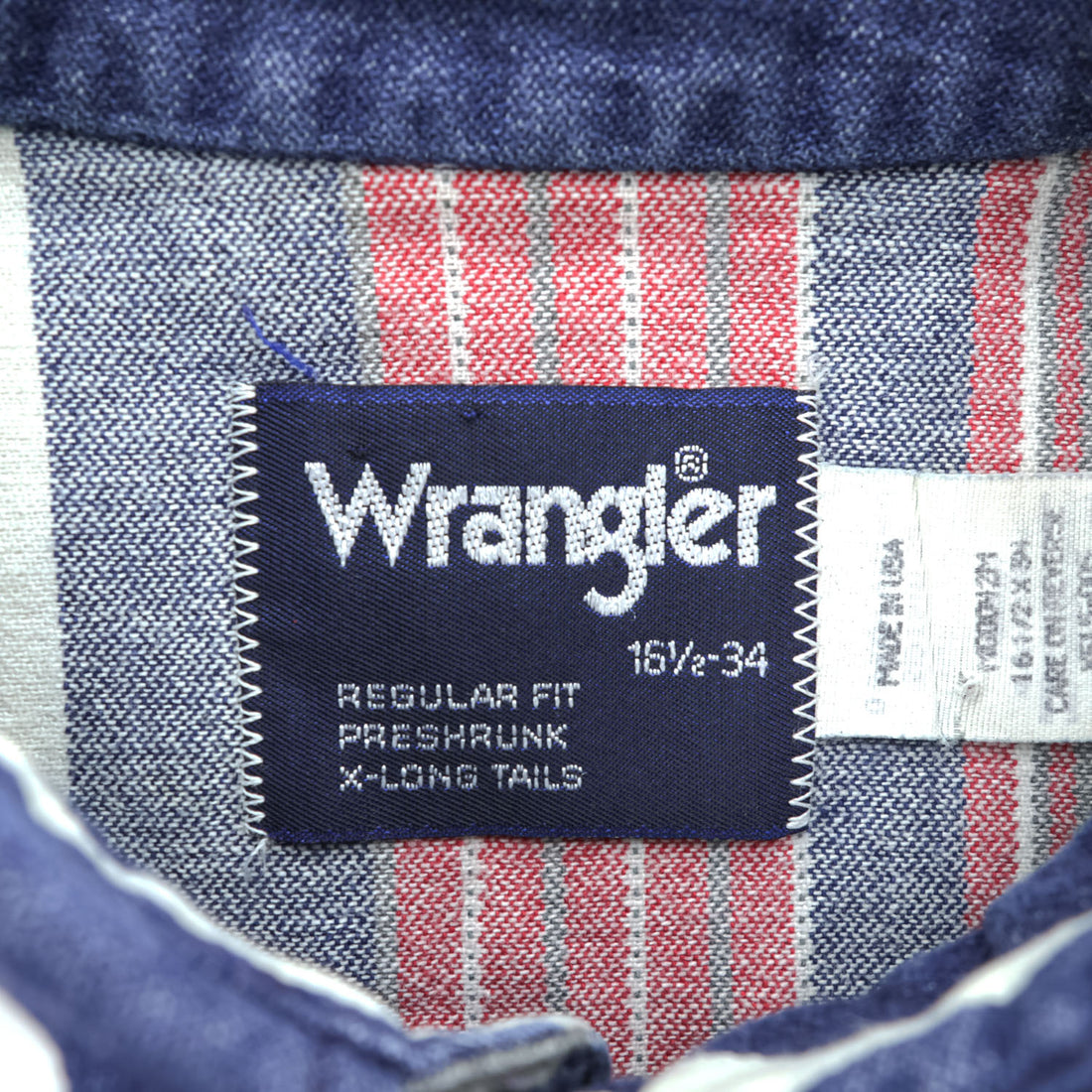 Wrangler 80年代  USA製 ヴィンテージ 長袖 マルチストライプシャツ XL ボタンダウン マルチカラー ダブルポケット