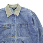 LAUREN RALPH LAUREN 90年代 ヴィンテージ 襟コーデュロイ デニムジャケット ハンティングジャケット S インディゴ ブルー