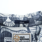 reyn spooner 90年代 ヴィンテージ アロハシャツ 半袖シャツ XL インディゴ ブルー 総柄 CLASSIC ビキニタグ ボタンダウン 魚