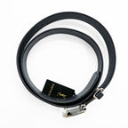 YVES SAINT LAURENT 日本製 ヴィンテージ  レザーベルト ブラック バックル YSL 未使用品