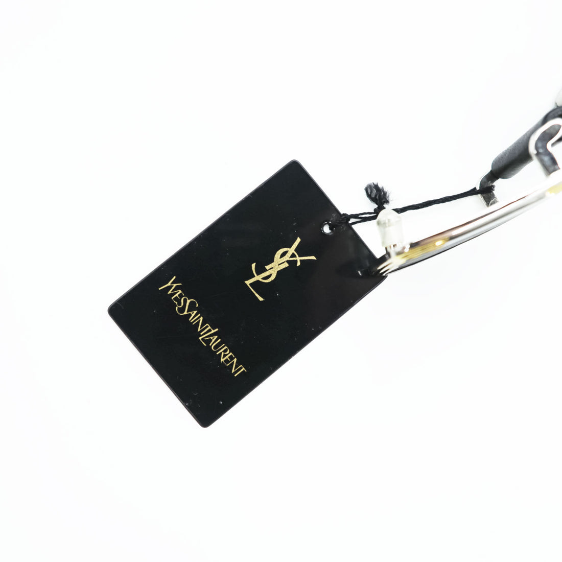 YVES SAINT LAURENT 日本製 ヴィンテージ  レザーベルト ブラック バックル YSL 未使用品