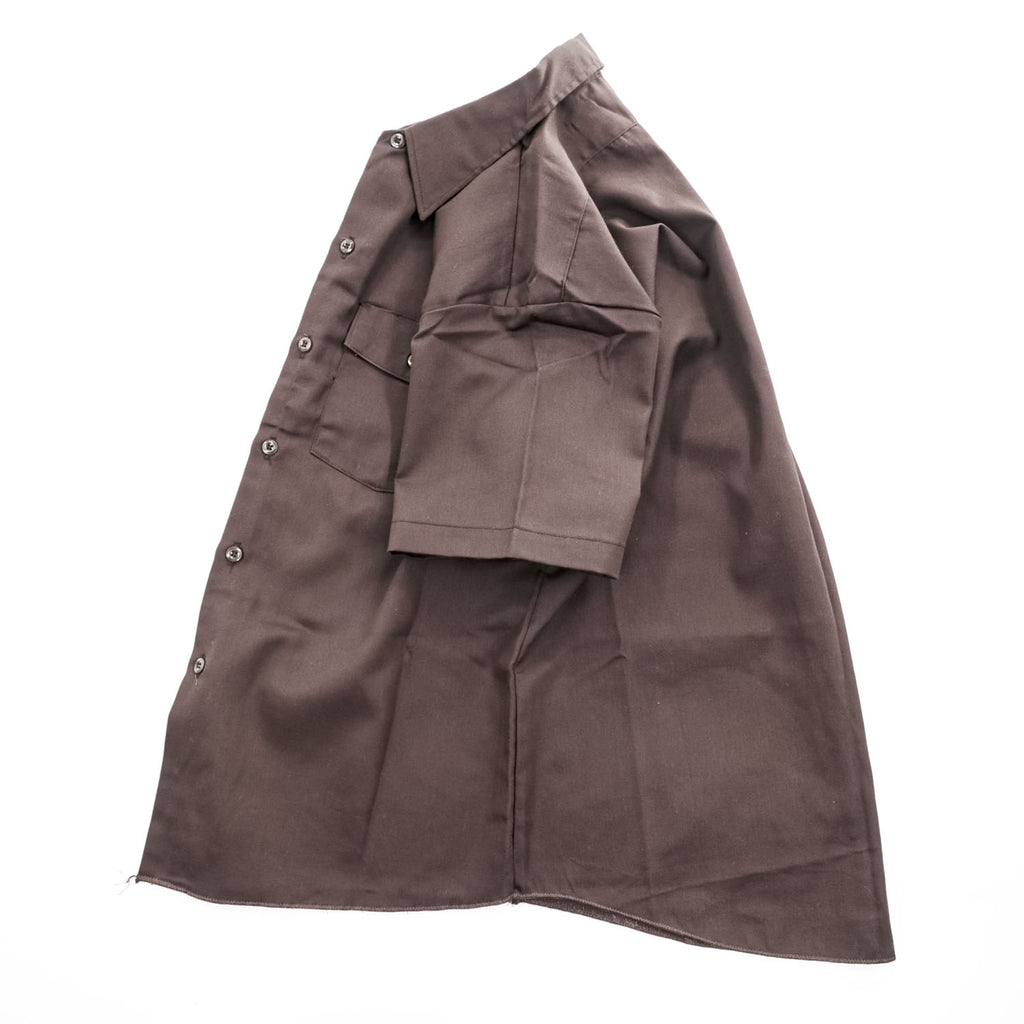 Dickies 90年代 USA製 ヴィンテージ 半袖 ワークシャツ L ブラウン フラップダブルポケット