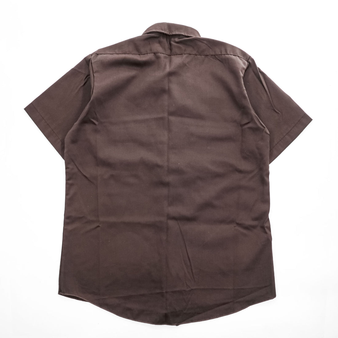 Dickies 90年代 USA製 ヴィンテージ 半袖 ワークシャツ L ブラウン フラップダブルポケット