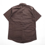 Dickies 90年代 USA製 ヴィンテージ 半袖 ワークシャツ L ブラウン フラップダブルポケット