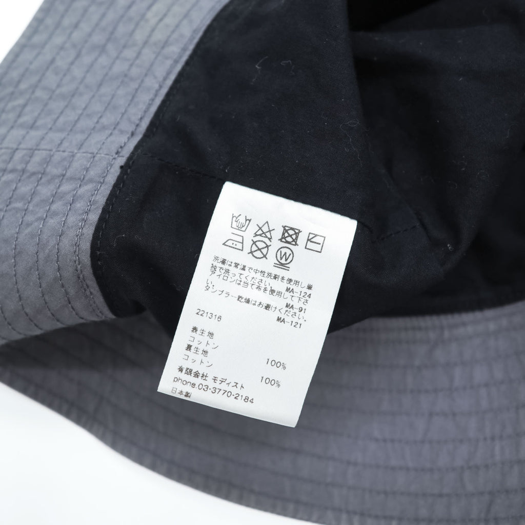KIJIMA TAKAYUKI 日本製 コットン バケットハット THOMAS MAISON BUCKET HAT サイズ3 グレー 221316