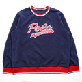 POLO RALPH LAUREN Logo Print Crewneck Sweatshirt XL Navy Red