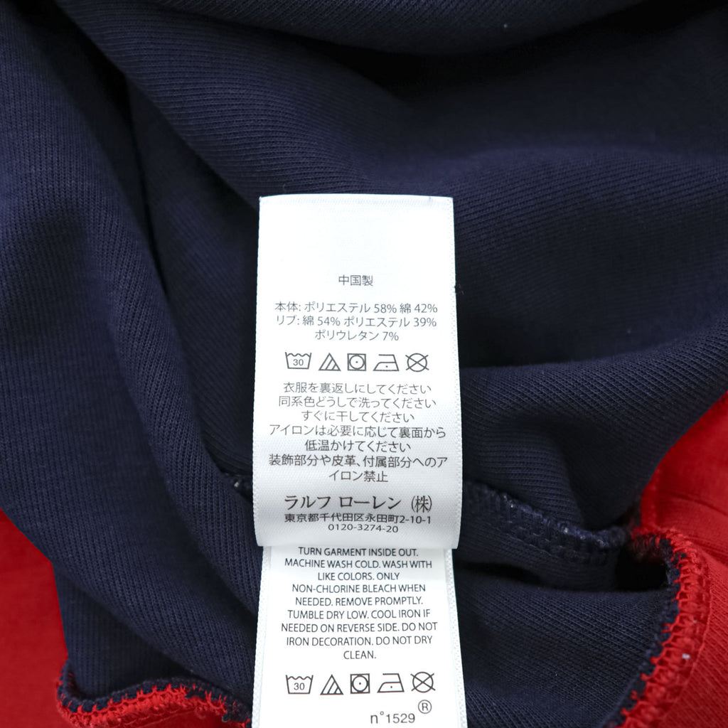POLO RALPH LAUREN Logo Print Crewneck Sweatshirt XL Navy Red