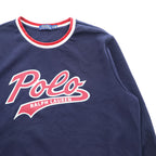 POLO RALPH LAUREN Logo Print Crewneck Sweatshirt XL Navy Red