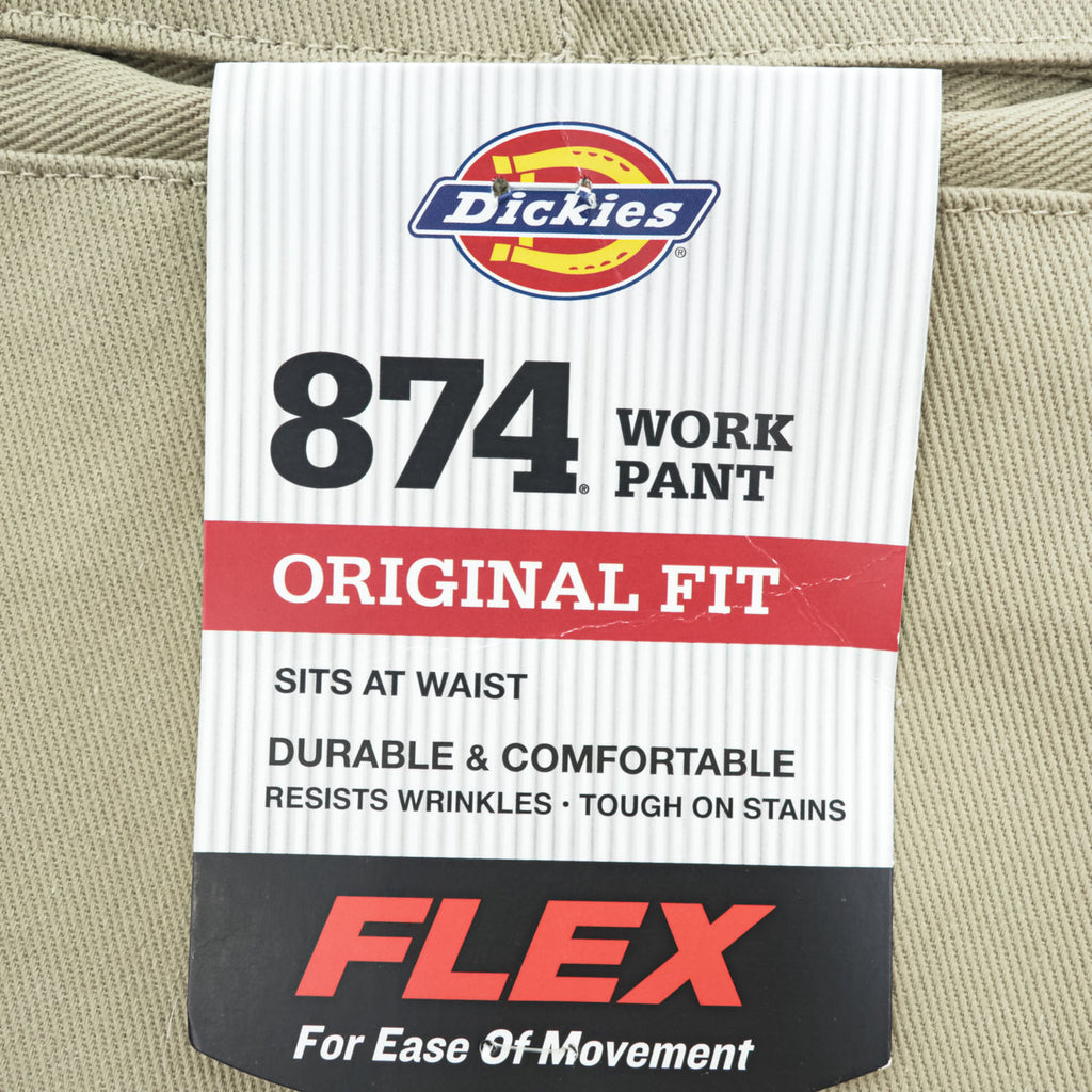 Dickies 874 FLEX Original Fit Work Pants Khaki 36x30 New with Tags