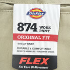 Dickies 874 FLEX Original Fit Work Pants Khaki 36x30 New with Tags