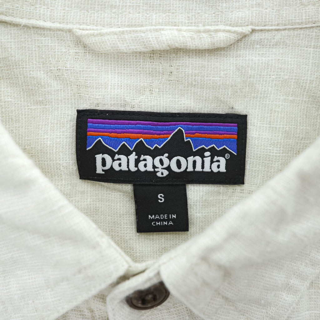 patagonia Back Step Shirt 53139 SP20 Hemp Blend Short Sleeve Shirt Size S Ivory