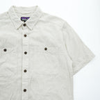patagonia Back Step Shirt 53139 SP20 Hemp Blend Short Sleeve Shirt Size S Ivory