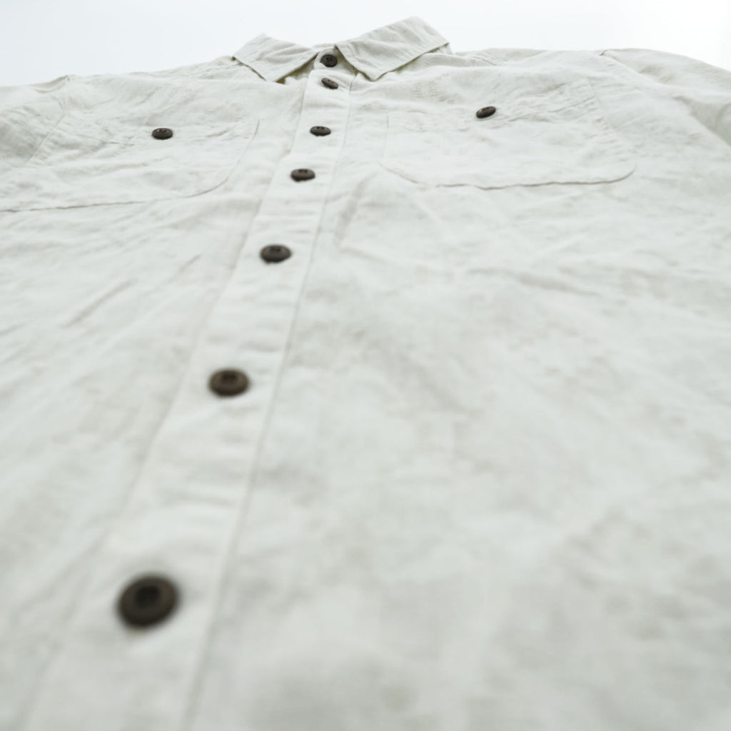 patagonia Back Step Shirt 53139 SP20 Hemp Blend Short Sleeve Shirt Size S Ivory