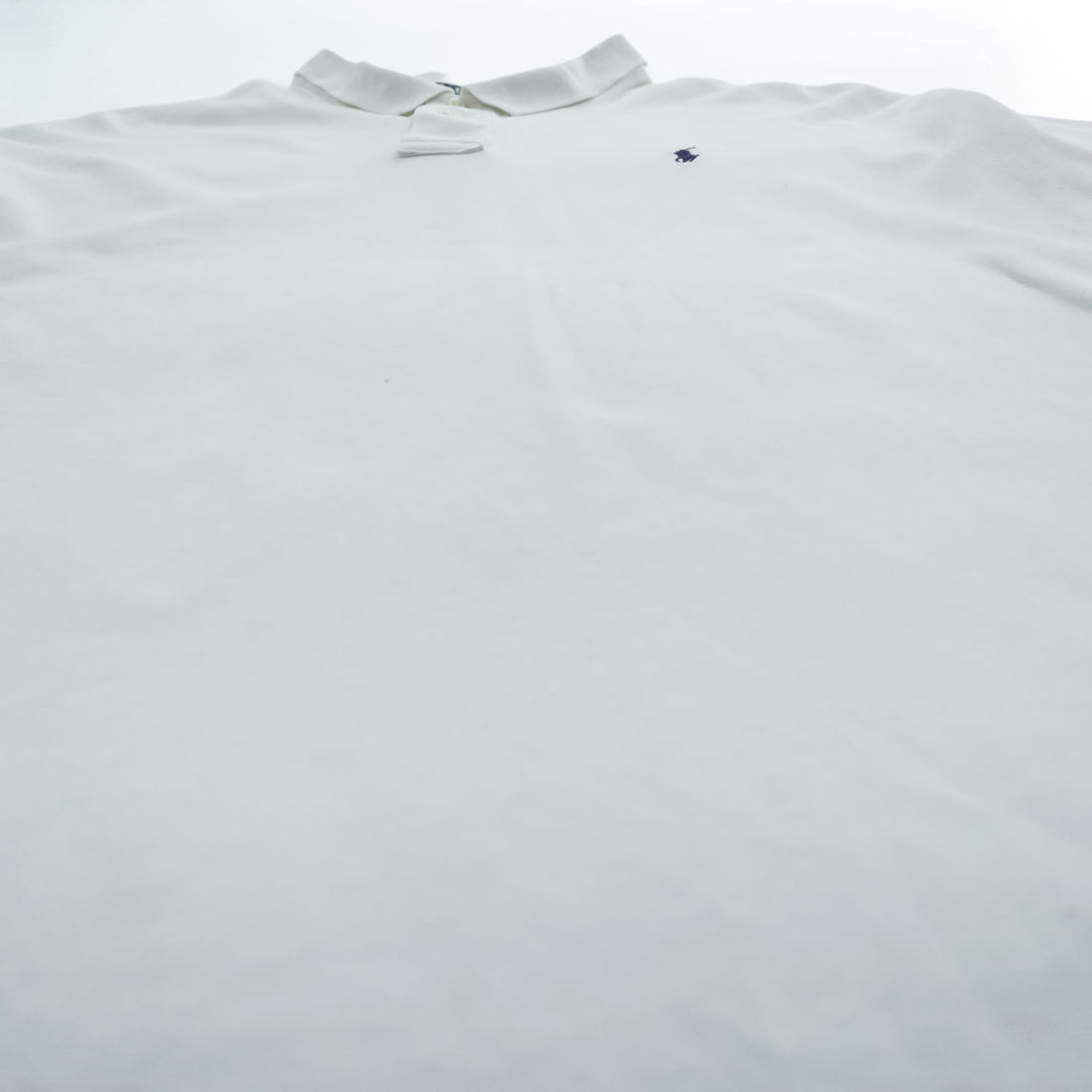 Polo by Ralph Lauren 1990s Made in USA Pony Embroidered White Polo Shirt XXL