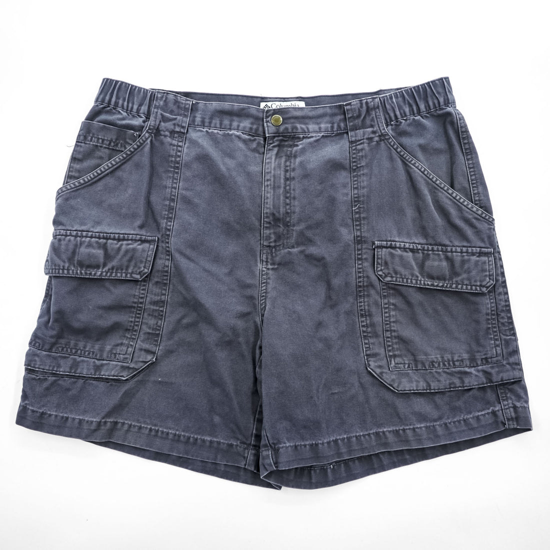 Columbia Men's Cotton Cargo Shorts Size L Navy Gray 2000s