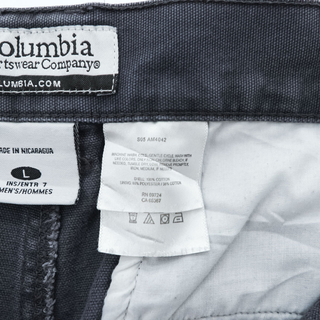 Columbia Men's Cotton Cargo Shorts Size L Navy Gray 2000s