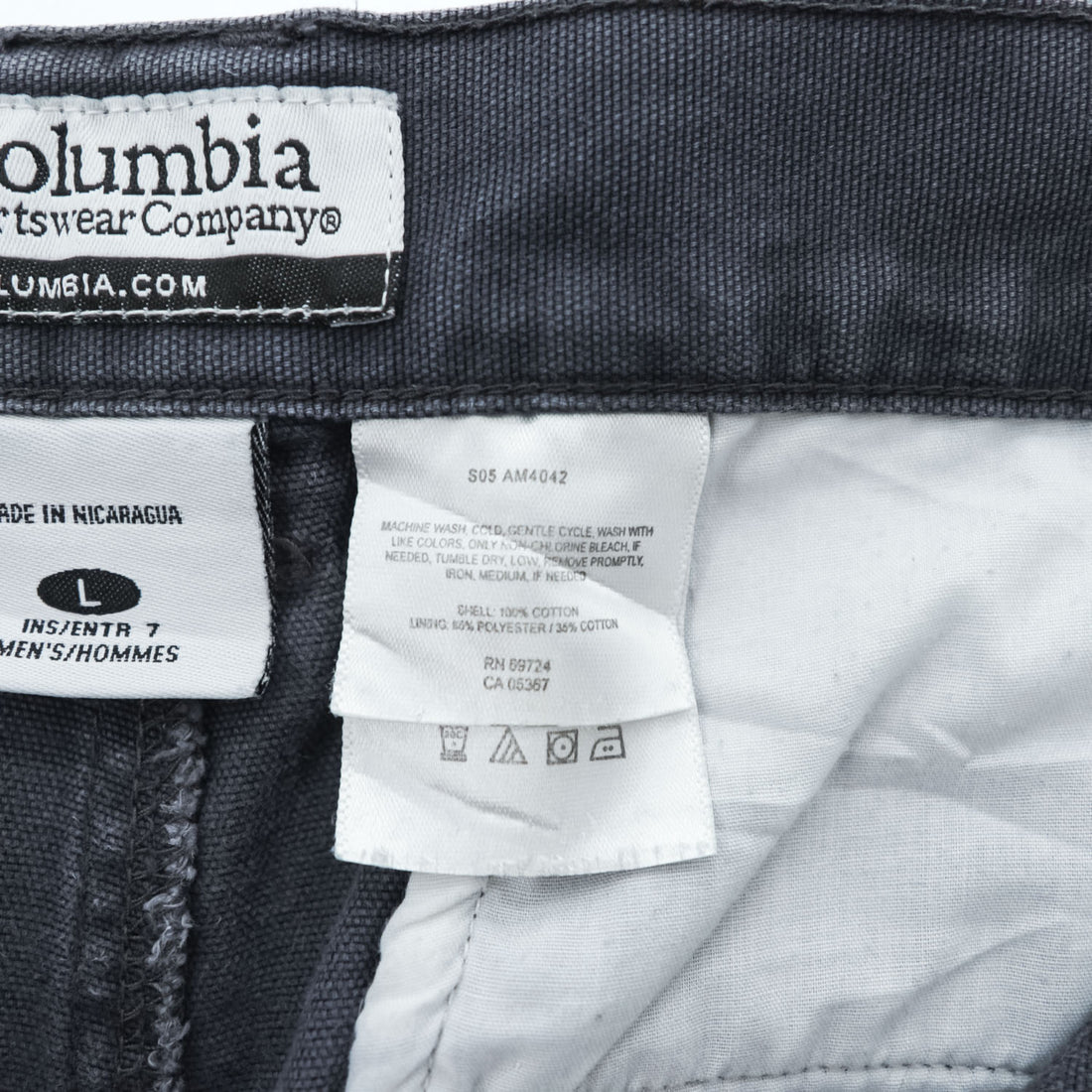 Columbia Men's Cotton Cargo Shorts Size L Navy Gray 2000s