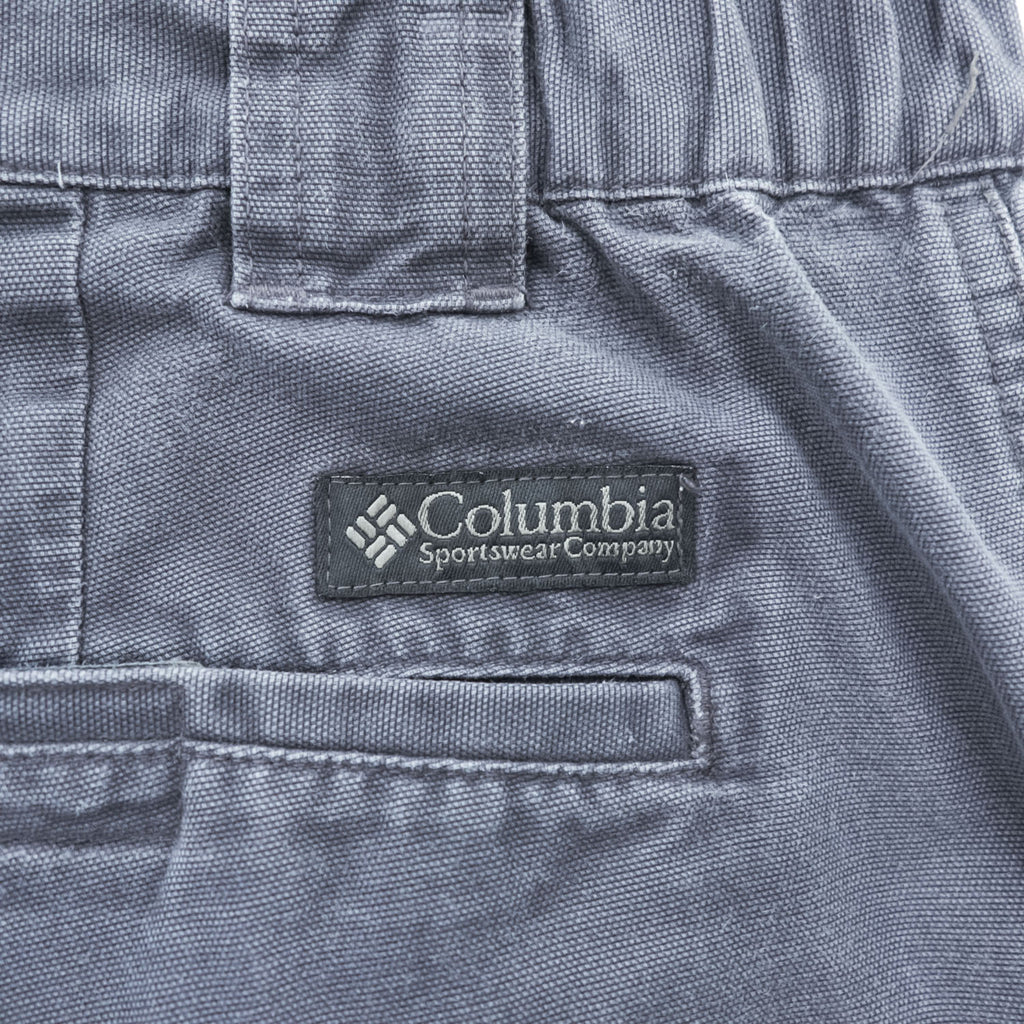 Columbia Men's Cotton Cargo Shorts Size L Navy Gray 2000s