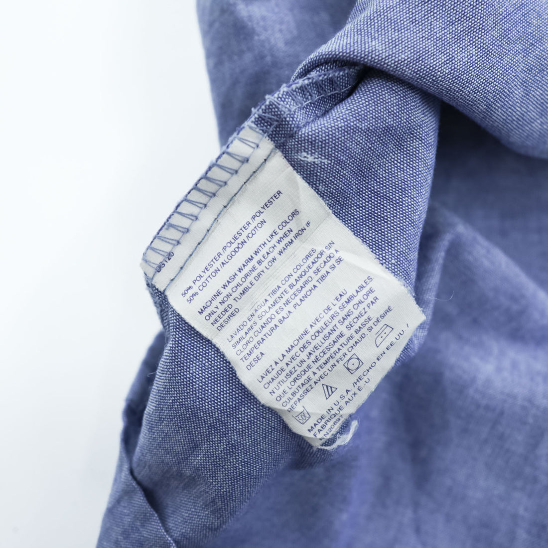 1990s Dickies Made in USA 50/50 Chambray Short Sleeve Work Shirt X Large Blue