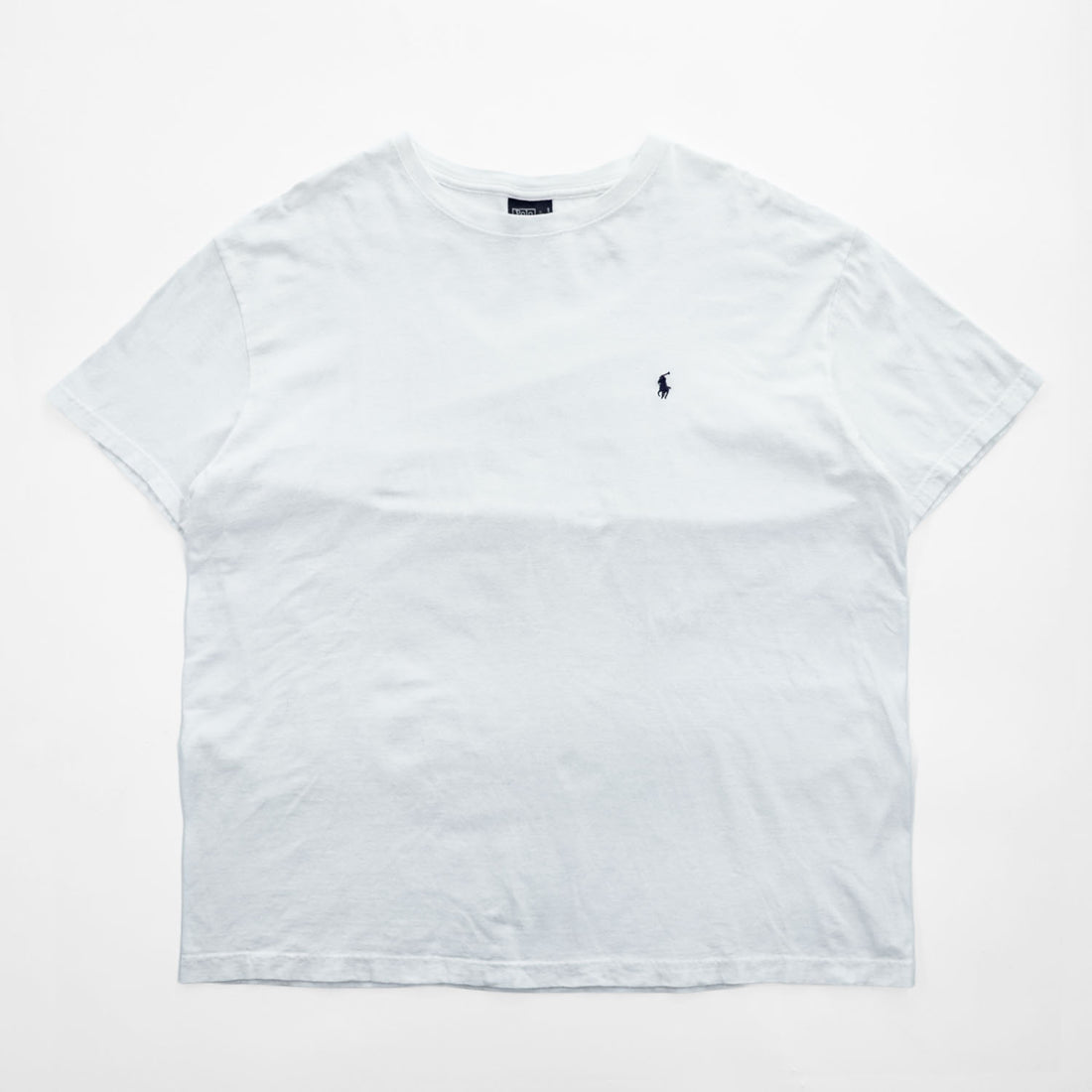 Polo by Ralph Lauren Pony Embroidered White Cotton T-Shirt Size L Made in Honduras